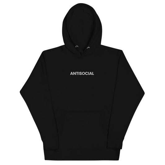 Antisocial Embroidered Hoodie